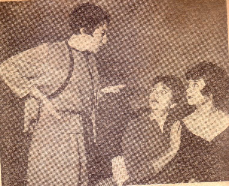 Helen Jolly, Gwen Smith, Denise Morgan in rehearsal for Brief Suspicion, 1968.