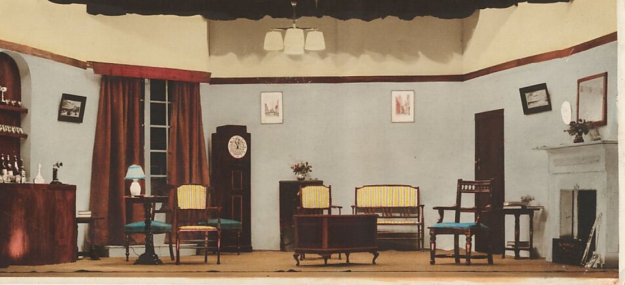 Set for Rebecca by Daphne Du Maurier directed by Barbara Sisley, Albert Hall 1943.