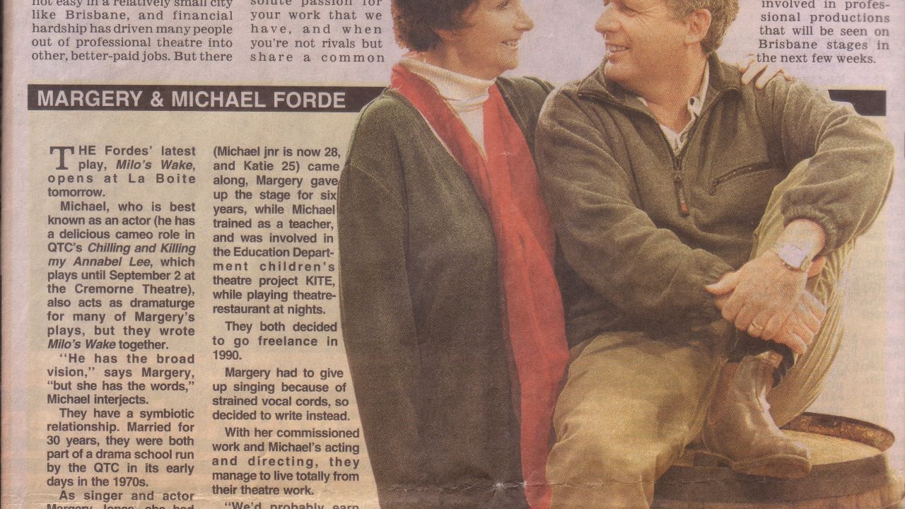 Margery and Michael Forde, The Courier Mail 2000.