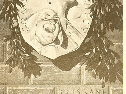 1935 program - the first time the Greek theatre mask appears. It disappears between 1940 and 1950 then reappears in 1951.