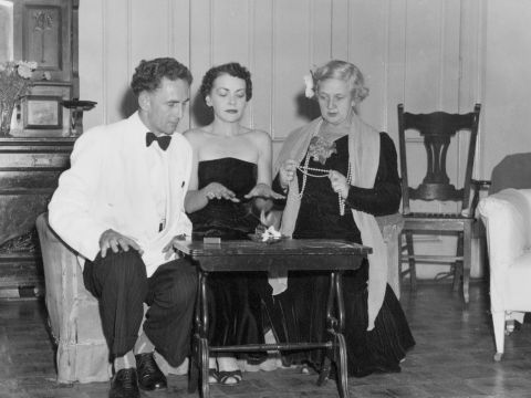 Bob Sloane, Gwen Wheeler, Jean Jarrott in Bell Book and Candle directed by Terry Paltridge, Albert Hall 1955.