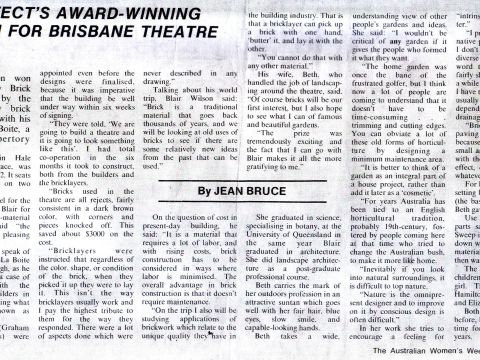 The Australian Women's Weekly article on architect Blair Wilson, June 6, 1973.