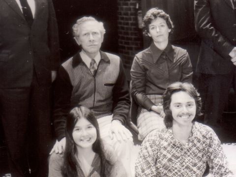 The Trouble With Gillian cast. Back row: Andrew Peate, John Spooner, June Lynch, Tom Solly. Front Row: Monica Gilfedder, Mark Doherty.