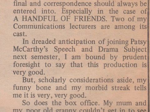 Review by Dorry Nolan Part 1: UNIT Vol.14, No.10 November 6, 1980.