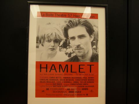 Hamlet poster with Caroline Kennison and Andrew Buchanan, 1995.