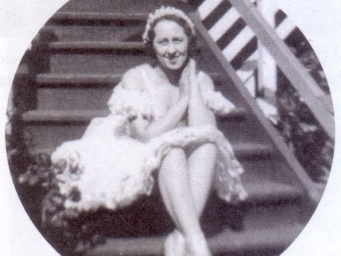 Babette Fergusson, ballerina in her late teens, at home in Townsville in the late 1920s.