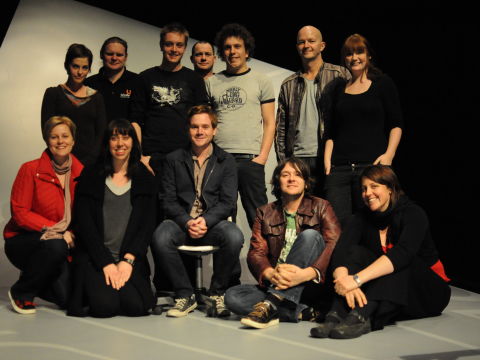Director David Berthold with cast, crew & creatives of I Love You Bro, 2010.