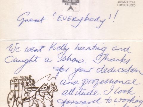 Note from Kelly director Jim Vilé