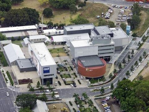 An aerial view of the Roundhouse Theatre.