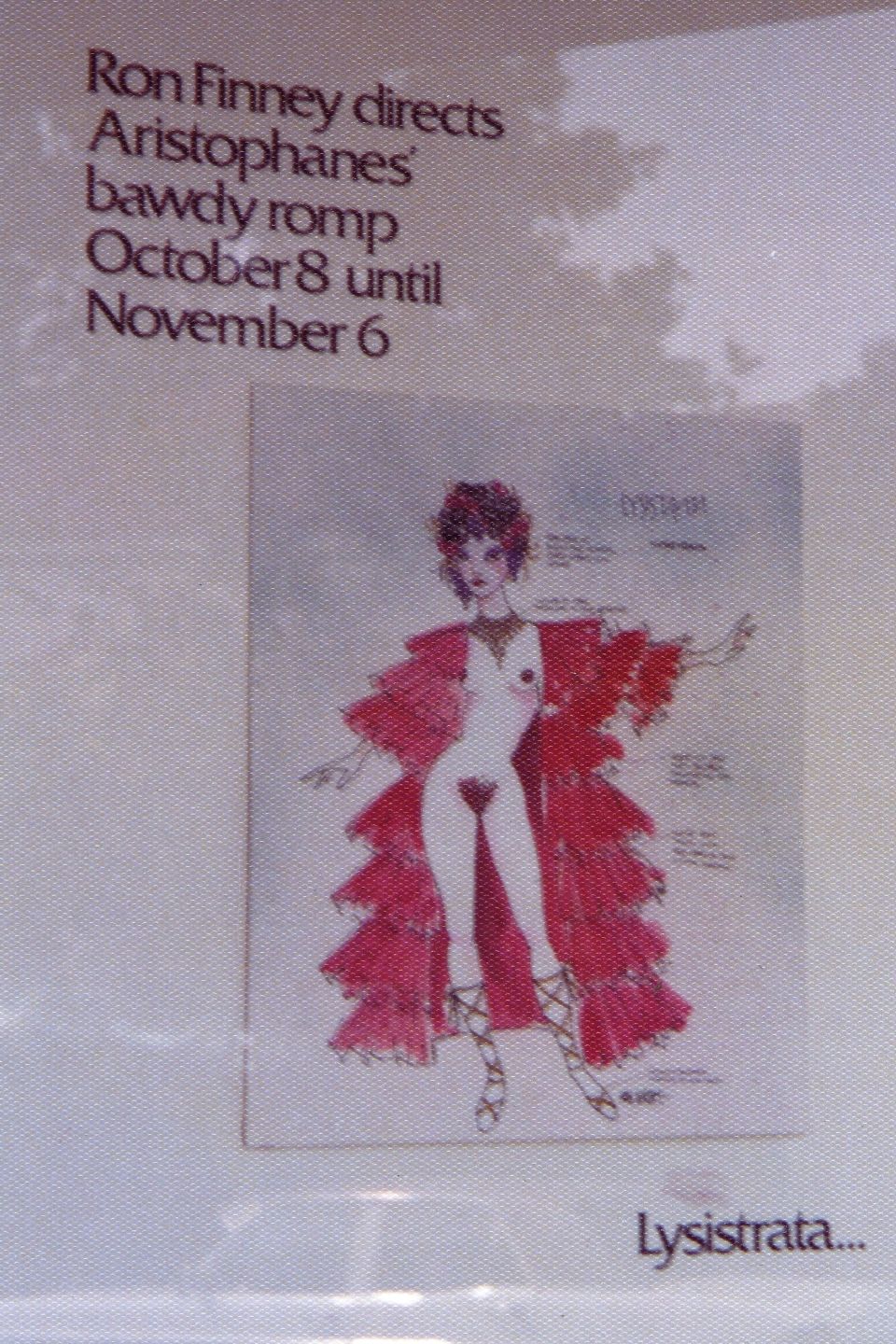 Lysistrata poster, costumes designed by Max Hurley.